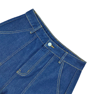 Nouveau design – Short en jean Oxford taille mi-haute pour femme, motif à pois, taille élastique, décontracté, respirant, 100 % coton, délavage à la pierre, bordure en dentelle - Product Image 4