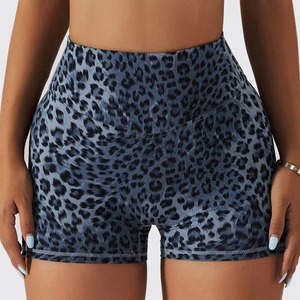 กางเกงขาสั้นออกกำลังกายสำหรับผู้หญิงเอวสูง ระบายอากาศได้ดี ไร้ตะเข็บ เหมาะสำหรับฤดูร้อน ยิม โยคะ ปั่นจักรยาน พร้อมโลโก้สั่งทำพิเศษ ดีไซน์ยกกระชับสะโพก - Product Image 3