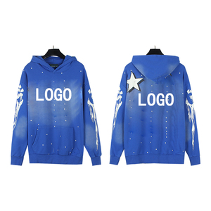 Glory Custom Screen Print Drop Shoulder Premium Quality Sun Fade <b>Pullover</b> Hoodie For Streetwear OEM Wholesale For Unisex - Product Image 1