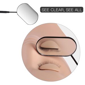 Miroirs d'inspection des cils, couleur noire, revêtement 3X, ronds, en acier inoxydable, fournitures pour extensions de cils, vente en gros OEM - Product Image 5