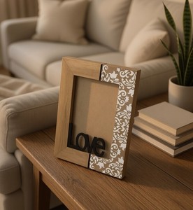 Classic Brown Handmade Rustic Mango Wood Photo <b>Frame</b> <b>with</b> Glass Front for Tabletop Standing and Wall Hanging Use Indian Supplier - Product Image 6