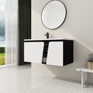 40\" Floating <b>Wall</b> <b>Mounted</b> Bathroom Vanity with Ceramic Sink & Soft-Close <b>Cabinet</b> Door - Product Image 2