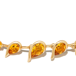 Bracelet chaîne en topaze plaqué or jaune pour femme, forme goutte d'eau, classique, à porter au quotidien - Product Image 2