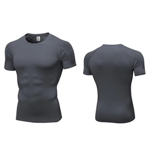 Best Quality Men's Compression Gym Running T-Shirts Spandex/Polyester Breathable Eco-Friendly Silk Screen Printed Long Sleeve - Product Image 1