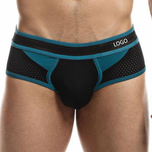 Ropa Interior Masculina Cómoda de Fibra de Bambú, Tanga Sexy con Encaje, Bolsa de Soporte, Transpirable, con Logotipo Clásico - Product Image 1