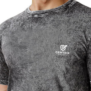 เสื้อยืดคอตตอน 100% ทรงโอเวอร์ไซส์ สีพื้น ล้างสีแบบแอซิดวอช ดีไซน์ใหม่สำหรับผู้ชาย คุณภาพดีที่สุด สไตล์สตรีท ระบายอากาศได้ดี แห้งเร็ว - Product Image 6