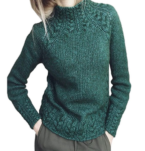 Pull décontracté unisexe violet en nylon/acrylique jacquard à col rond et manches longues, toutes saisons, couleur unie, anti-boulochage, fermeture éclair sur le devant - Product Image 6