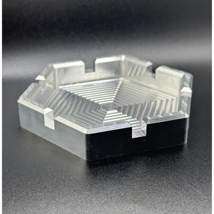 Square Aluminum Desktop Ashtray Minimalist Design Clear Smoke <b>Tray</b> for Indoor Use - Product Image 1
