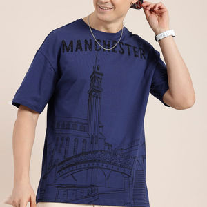 T-shirt Homme Oversize Respirant 100% Coton Couleur Unique Nouveau Style Tendance Qualité Premium Personnalisable Épaules Tombantes - Product Image 2