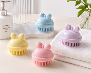 Butterfly Bow Scalp Massager Silicone Shampoo <b>Brush</b> Compact <b>Round</b> Hair Scrubber for Wet and Dry Use - Product Image 3