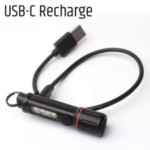 400Lumens Chine Usine OEM/ODM Mini Porte-clés Lumière Torche avec Base Magnétique USB -C Lampe de Poche - Product Image 3