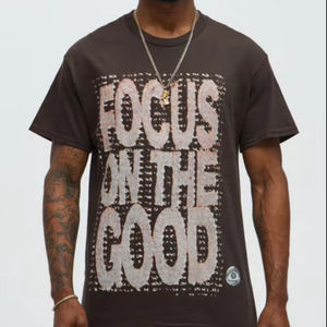 100% Cotton Heavy Weight Worest Brown-Summer 3D Screen Logo for Puff Print - Product Image 2