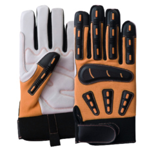 ถุงมือช่างงานหนัก ทนทาน หนังวัวแท้ เสริมความแข็งแรง บุด้วยผ้าฝ้าย นุ่ม ยืดหยุ่น ทนแรงกระแทก ทนความร้อน ฉีด TPR - Product Image 2