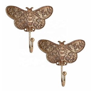 Crochets muraux papillon en métal de haute qualité, patères murales en métal, organisateur d'entrée en métal, porte-peignoir et porte-serviettes durable pour salle de bain - Product Image 1