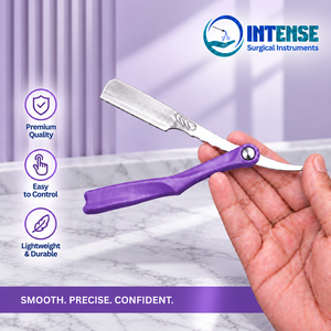 Stainless Steel Straight Edge Barber <b>Razor</b> Set Professional Shaving <b>Razor</b> with Replacement Blades <b>for</b> Salon and <b>Men</b> - Product Image 4