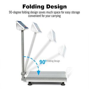 Balance de sol numérique pliable 660 lb, plateforme de pesée pour bagages, pratique et durable - Product Image 3