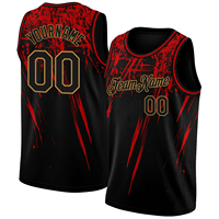 Nuevo Diseño de Uniforme de Baloncesto Sublimado con Apliques y Patrón 3D, Transpirable, de Alta Calidad, Personalizado para Equipos Universitarios
