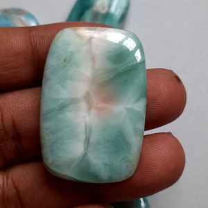 Cabujón de Larimar Natural, Gran Gema Azul para Joyería, Cristal Curativo Hecho a Mano, Regalo - Product Image 5