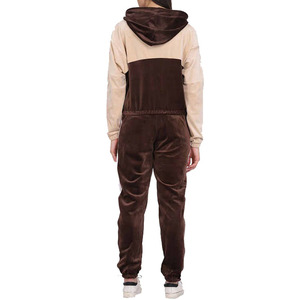 Conjunto Deportivo para Mujer con Bloques de Color, Sudadera con Capucha de Manga Larga, Pantalones Jogger Casuales con Bolsillos Laterales, Cierre de Cremallera, Corte Holgado, Ropa de Otoño - Product Image 3