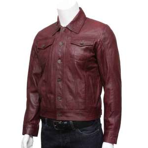 Chaqueta de cuero informal vintage de otoño invierno para hombre, chaqueta de motociclista estilo bomber con bolsillos, diseño de chaqueta para hombre - Product Image 6