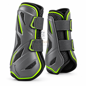 Botas de protección para caballos con amortiguación suave, tela resistente y diseño práctico para un entrenamiento cómodo y diario. - Product Image 3
