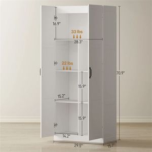 Mobiletto Portaposate Bianco Stile Fattoria, Soluzione di Stoccaggio per Cucina - Product Image 5