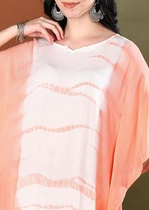 High Quality Designer Rayon <b>Kaftan</b> Tie Dyed <b>Summer</b> Daily Wear Regular Fit Sweetheart neck at Best Price by Supplier - Product Image 5
