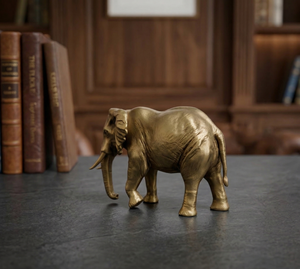 Jaipur Metals Pure Brass Plated Wild <b>Elephant</b> Idol | 100% Brass | 10 x 5 x 6.5 cm | 120 g | Home Décor & <b>Gift</b> - Product Image 4