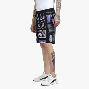 Service OEM – Short de sport 100 % coton pour homme, personnalisable, motif écossais surdimensionné sur le devant, respirant, anti-plis, avec cordon de serrage - Product Image 5