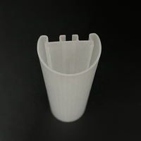 Diffuseur de lumière LED en PMMA pour PC, couvercle de tube linéaire extrudé sur mesure pour profilé de canal LED, vente en gros OEM d'usine