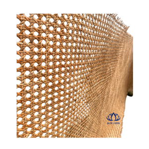Natural Rattan Diagonal Weave Square Pattern Eco-Friendly Woven Mesh Roll for Chair Repair and Home/Holiday Decoration - Product Image 1