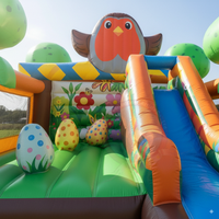 Château gonflable personnalisable d'oiseau de thème de forêt terrain de jeu extérieur pour des enfants maison de rebond pour des locations de partie portable plein d'entrain