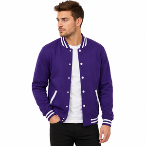 Veste varsity haut de gamme conçue pour un confort tout au long de la journée, avec détails côtelés et un style athlétique moderne pour tenues décontractées. - Product Image 1