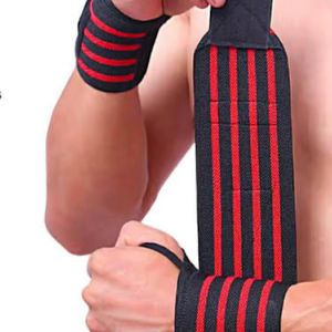 Elástico de 3 pulgadas más vendido para fitness, con rayas negras y rojas, cierre de gancho y bucle, OEM disponible para uso de adultos. - Product Image 1