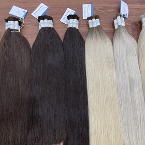 Extensions de cheveux humains Remy vierges vietnamiens de haute qualité 100 %, ondulés naturels, double trame, 100 g, toutes les couleurs disponibles - Product Image 1
