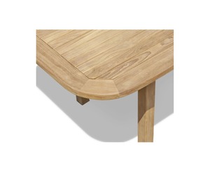 โต๊ะรับประทานอาหารทรงวงรีไม้สักแท้พร้อมมุมโค้งมนเรียบเนียน – โต๊ะไม้แข็งแรงทนทานสำหรับห้องรับประทานอาหารหรือลานกลางแจ้ง - Product Image 6