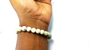 Bracelet rond en perles d'amazonite Feng Shui faites à la main pour hommes et femmes, perles rondes en pierre, taille 8-10mm, bijoux à la mode, énergie - Product Image 5