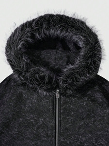 Sudaderas con capucha personalizadas con estampado gráfico y lavado ácido, de moda estadounidense, con MOQ bajo, proveedor mayorista, para hombre, de lujo, cortavientos, informales, con cremallera, para invierno - Product Image 3