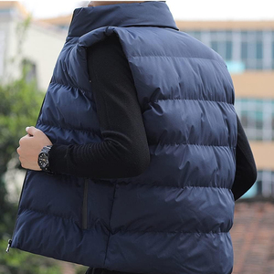 Wholesale <b>Cheap</b> Price <b>Puffer</b> Vest Winter Sleeveless <b>Jacket</b> Quilted Warm Outdoor Casual OEM Custom Men Sleeveless <b>Puffer</b> <b>Jacket</b> - Product Image 5