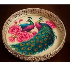 Plateau de service en métal émaillé, forme personnalisée, pour desserts ou aliments, décoration de table, produit très vendu - Product Image 2