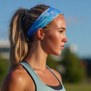 Bandeaux de sport pour femme 100% polyester à sublimation pour queue de cheval, pour l'entraînement, le jogging, la course et le fitness - Product Image 5