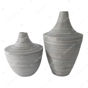 Jarrón Floral Vintage Vietrustic, Jarrón de Bambú Tejido, Macetas Grandes para Plantas de Interior para Sala de Estar - Product Image 5