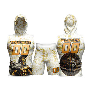 Tenues de football personnalisées 7 sur 7 pour hommes, en polyester, respirantes, à séchage rapide, ensemble maillot et short de sublimation pour jeunes - Product Image 1
