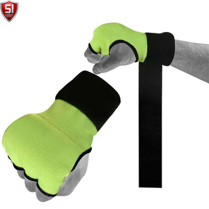 Guantes Interiores de Boxeo para Hombre y Mujer, Medios Dedos, Elásticos, de Algodón, para Kickboxing, Muay Thai, Protección de Puños - Product Image 1