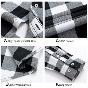 Áo Nỉ Kẻ Caro Nam Dài Tay, Màu Đen Và Trắng Ôm Vừa - Product Image 2