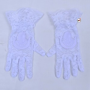 Gants en dentelle blancs tendance pour femmes, vente en gros, avec logo brodé, gants en dentelle à doigts complets pour dames - Product Image 5