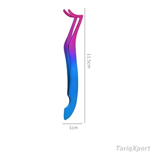 Professional Wide Tip Private <b>Label</b> False Eyelashes Tweezers Rose Gold Stainless Steel Eyelash <b>Applicator</b> for Salon - Product Image 5