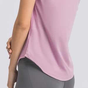 Slim Fit Sports Running Yoga Quick Dry T-<b>shirt</b> <b>Women</b> Round Neck <b>Long</b> Sleeve Plain Colors Breathable Yoga Top - Product Image 6