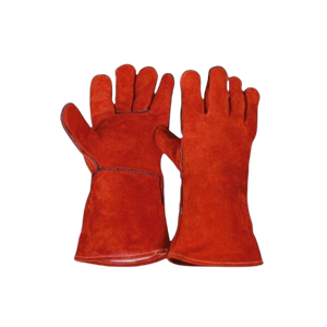 ถุงมือเชื่อมหนังวัวเนื้อเนียนหนา ป้องกันการสั่นสะเทือน ปลอดฝุ่น สำหรับงานเชื่อมอาร์กอนอุตสาหกรรม งานหนัก - Product Image 2