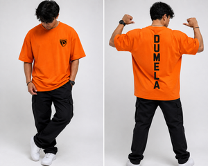 T-shirt décontracté pour homme, coupe classique, orange, manches courtes, col rond, en jersey tricoté 100 % coton, imprimé, anti-boulochage, respirant - Product Image 4